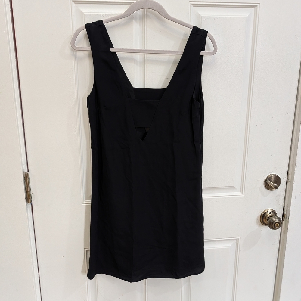 NWT Lavender Brown Black V-Neck Sleeveless Cutout Dress